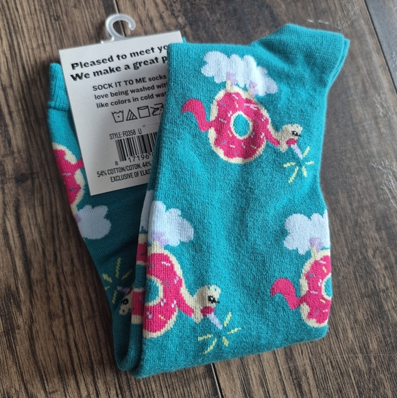 Donuts 2 pairs socks ankle and knee high - Picture 4 of 6